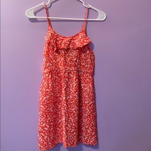 Peach flowered dress